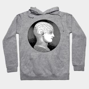 Vintage Phrenology Head Illustration Hoodie